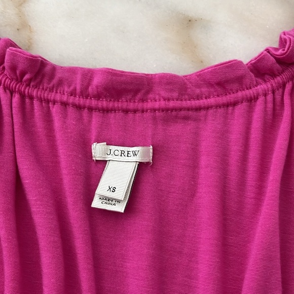 J Crew Magenta Pink Crinkle Midi Dress Dress Loose Fit Sz XS to S - Picture 16 of 16
